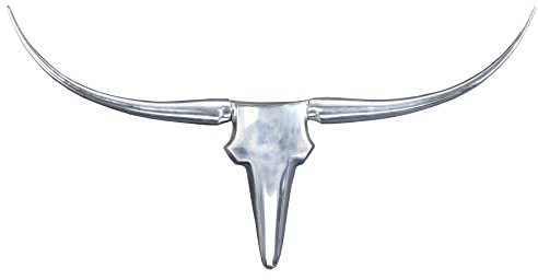 Riess Ambiente Design Accessoire BULL 125 cm XL Wanddekoration Metall-Aluminium Legierung Geweih Dekoration
