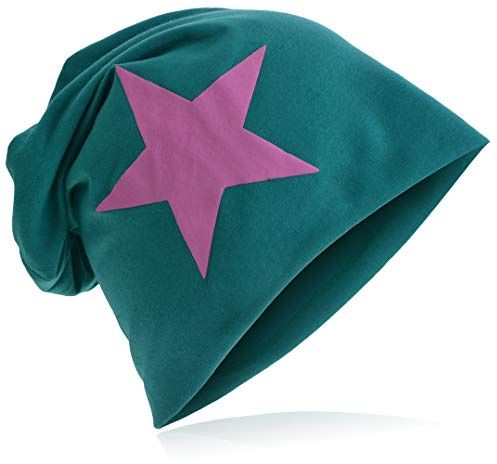 Jersey slouch beanie lång mössa med stjärnstil unisex enfärgad män kvinnor trend, En Storlek