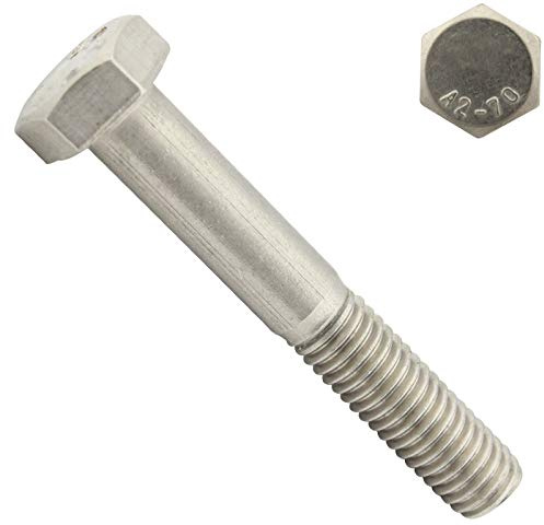 Sechskantschrauben mit Schaft - M8x90 - (10 Stück) - Maschinenschrauben - DIN 931 (ISO 4014) - aus rostfreiem Edelstahl A2 (V2A) - SC931