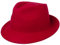 Lipodo Trilby Hut aus Wollfilz Damen/Herren - Filzhut Herrenhut Made in Italy - Italienischer Wollhut Herbst/Winter - Wollfilzhut rot XL (60-61 cm)