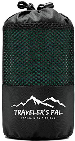 Traveler's Pal Saco de dormir de cabaña de 100% Duraweave – Saco de dormir de viaje – ligero y fino saco de dormir de verano (verde pátina)