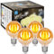 Aigostar Lampadina Vintage Edison LED E27 6W Equivalenti a 48W, Luce Calda 2200K, 600Lm, CRI＞80, G80 Stile Vintage Lampadine Decorativo, Non Dimmerabile, Pacco da 4 Pezzi