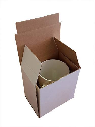 100x Smash Proof Mug Boxes for Shipping - 11oz Coffee Mug Box White Mug Packing Gift Box for Safe Delivery (120 x 90 x 120mm) 12 x 9 x 12cm – Sturdy Cardboard Sublimation Mug Mailing Boxes