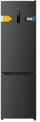 Cecotec Kühl-Gefrierkombination Bolero CoolMarket Combi 356 Dark E. Inverter Plus Kompressor Kühl-Gefrierkombination Dunkler Edelstahl 200X59, 356L, No Frost, Klasse E, Multiairflow, Fast Cooling