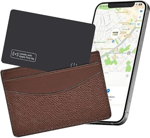 Reyke Dünne Geldbörsen-Tracker-Karte, wiederaufladbarer Geldbörsenfinder, IP67 wasserdicht, funktioniert mit Apple Find My (nur iOS), Gegenstandsortierer für Gepäckanhänger, Telefon, Reisepässe