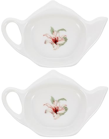 HOLIDYOYO 2pezzi Portabustine Teà Sottobicchieri Per Bustine Tè Per Tè e Uffici Design Retrò e