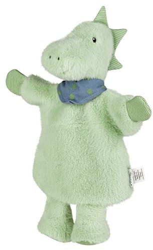 Sterntaler Handpuppe Dino Rexi - weiches Kinder Spielzeug zum Puppentheater, Erzählen, Kuscheln & Sprachförderung – Perfekter Spielkamerad & Geschenkidee, pudergrün