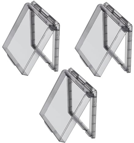 Yardenfun 3St Schalterabdeckung Aufkleber für Steckdosen Schaltergehäuse Zuhause Licht Steckdosenschalter lichtschalter abdeckung steckdosenabdeckung leichte Wache leichte Abdeckung Abs Grey