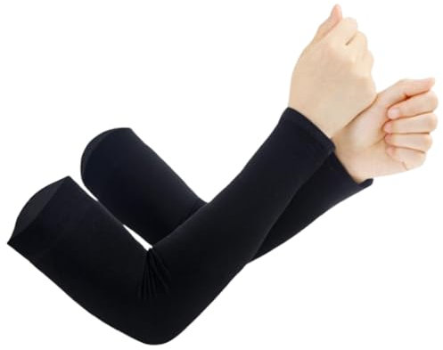 JchEnye 1 Paio di Manicotti per Braccia Unisex - Resistenti ai Raggi UV, con Effetto di Raffreddamento - Ideali per Pallavolo, Ciclismo, Calcio e Beach Volley - Manicotti a Compressione