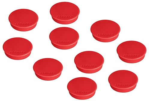 Franken HM38 01 - Calamita da 38 mm, 1500 g, colore: rosso, 10 Pezzi