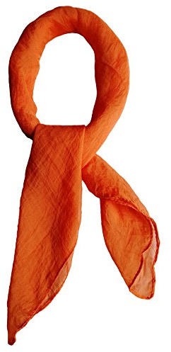 Topmode Foulard carré 70cm couleur unie Femmes/Enfants (Orange)