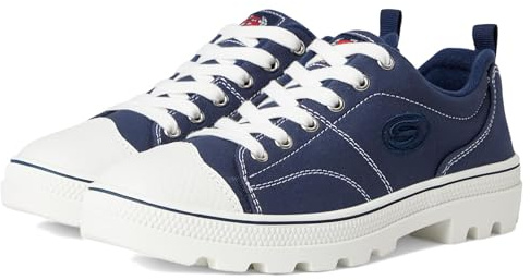 Skechers ROADIES TRUE ROOTS, Women's Low-Top Trainers, Blue (Navy Canvas/White Leather Trim Nvy), 4 UK (37 EU)