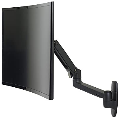 Ergotron – LX Single Monitor Arm, VESA Wall Mount – for Monitors Up to 34 Inches, 3.2-11.3kg – Matte Black (45-243-224)
