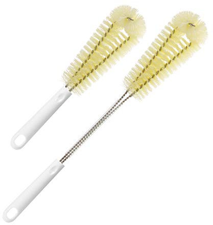 TAGVO Paquete de 2 Cepillo de Botellas, Kit de Cepillo Limpiador de Botellas para Lavar Copas de Vino, Pipas, Cepillo de Limpieza Botella para Hogar y Cocina