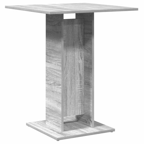 vidaXL Table de Bistro Table de Bar Pub Meuble de Salle à Manger Meuble à Dîner Cuisine Comptoir Restaurant Sonoma Gris 60x60x75 cm Bois d'Ingénierie