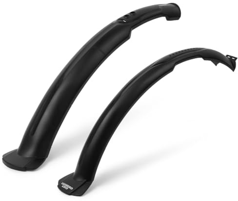 Leandro Lido Universal Fahrrad Schutzblech Set 26 bis 27,5, Schutzblech Set bestehend aus 2 Blechen für Vorne und Hinten, universell montierbar (Schutzblech Set 26 bis 27,5)