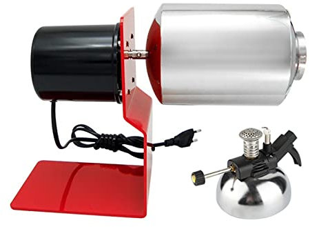 Kaffeeröster Maschine Heimgebrauch Trommel Typ Gasherd Heizung Elektrische Nüsse Bohnenbackmaschine Heißluft-Kaffeebohnenröster Haushalts-Getreidetrocknungs-Röstmaschine(With gas stove)