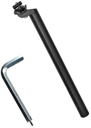 Editbar Fahrrad Sattelstütze 30,4/28,6/27,2/25,4mm – Aluminium Sattelrohr 450mm, Matt Schwarz, Einstellbare Winkel, Inkl. 5mm Inbusschlüssel, für Mountainbikes, Rennräder, BMX,Zweischienensattel(25,4)