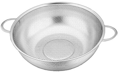 Passoire de cuisine avec poignée pour égoutter les pâtes, légumes et fruits, passoire à riz, passoire à pâtes en acier inoxydable, passe au lave-vaisselle