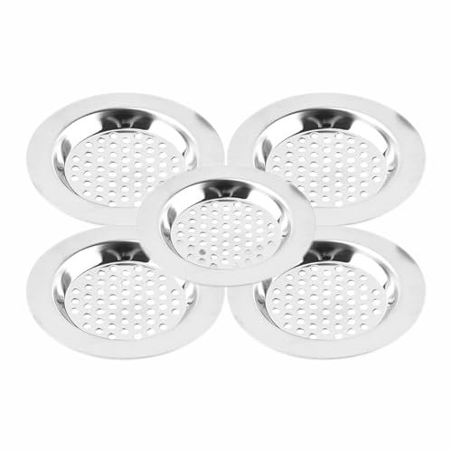 Sink Strainer Metal Filter Set Hair Catcher For Shower Drain Covers Sink Plug Kitchen Strainer For Drainer Protector Blocker Filter Bath Plug Sink Sieve Strainers Prevent Clogging Filter Stopper (5pc)