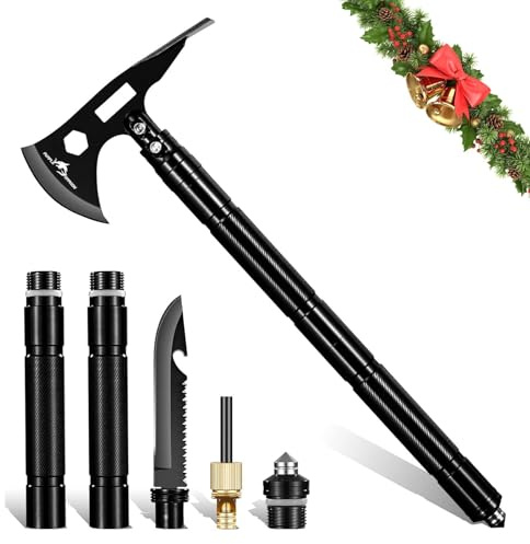 Purple Dragon Hatchet Axe, Multi-Tool Camping Axes with Pick, High Carbon Steel Outdoor Hatchets for Camping, Portable Axe Backpaging Survival Hatchet for Emergency, Christmas Gifts for Men