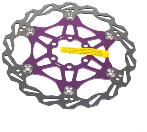 Freno a disco flottante da 180 mm per bici da strada e mountain bike, 6 bulloni, in acciaio inox (viola)