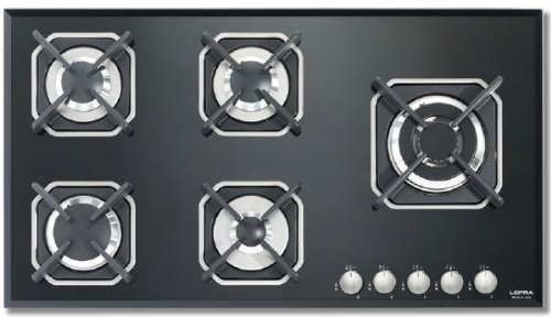 Lofra HGN950 Piano Incasso, Vetro/Nero