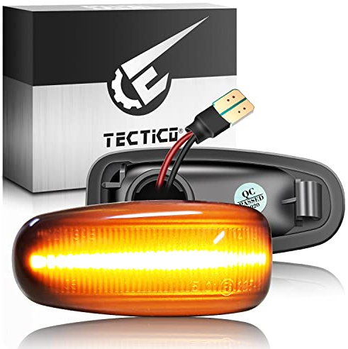 TECTICO LED Intermitentes Laterales Dinamicos Amarillo ámbar Coche Luz Intermitentes Compatible con Mercedes Benz W210 W202 W208 R170 Vito W638, 2 Piezas
