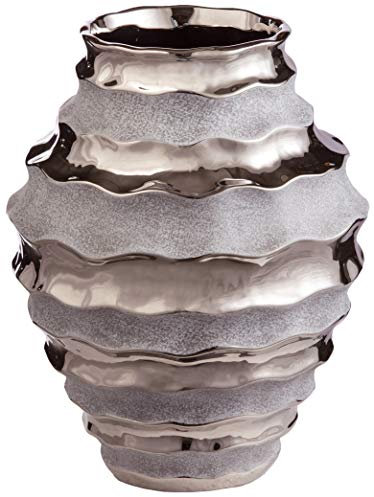 CERTRE Jarrón Anfora Mirror 24 cm diámetro x 30 cm altura de cerámica