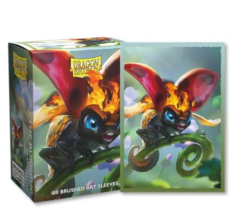 Dragon Shield | Brushed Art Sleeves | Spirit Animals – Burnbug | 100 CT - Smooth & Tough Premium TCG Sleeves | Compatible with Pokemon, Flesh & Blood, One Piece & Magic The Gathering