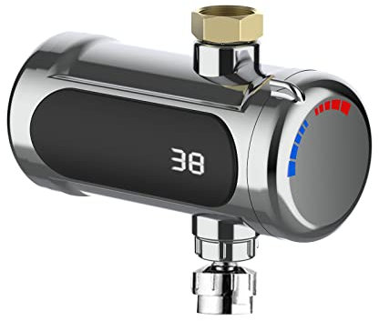 Durchlauferhitzer aus Edelstahl, kleiner Durchlauferhitzer mit Heizspirale, 3000 W, kompakter universeller für Küchenspüle, flexibel für Garten, Werkstatt, Terrasse, Wohnwagen