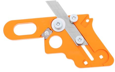 Hemobllo Artefact de coupe outil de cerclage outil de coupe-bordure outil de garniture de bandes de coin bande de chant rabot à main pour le travail du bois micro raboteuse acier Orange