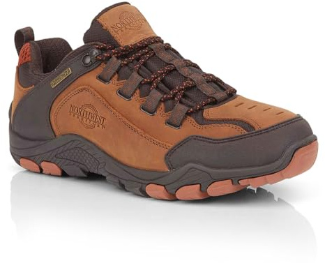 Northwest Territory Corbett Men's Leather Walking Shoes, Taupe, Size 8