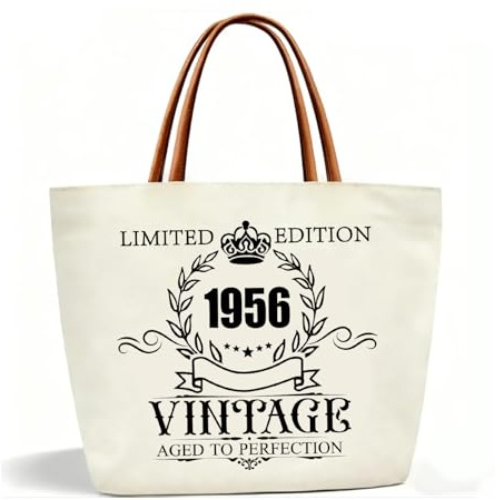 Sac fourre-tout en toile pour femme, sac fourre-tout, sac en coton, cadeau pour petite amie, collègue, retraité, maman, grand-mère, idée cadeau pour anniversaire, Noël, fête des mères, départ