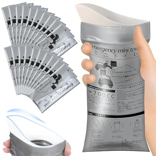 LANSKYLAN 20 Pezzi Sacchetti per Urina 700ml Sacchetti per Vomito da Viaggio Orinatoio Portatile Donna Uomini Sacchetto Urine Vomito Orinatoio Pipì WC Sacche per Urina per Campeggio Viaggi Emergenza