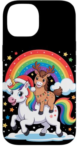 Cheval Licorne Arc-en-Ciel Équitation Chevaux Coque pour iPhone 14