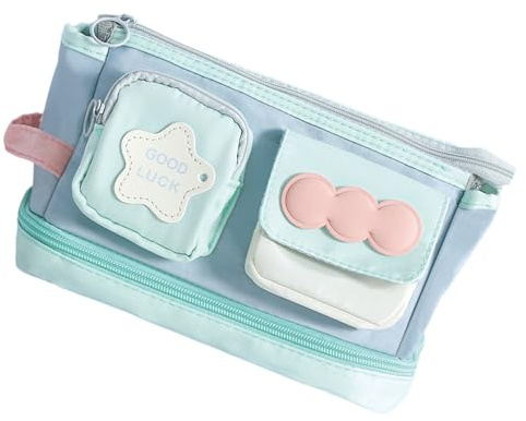Estuche para lápices, estuche para estudiantes, organizadores de escritorio, bolsa de maquillaje, escuela, oficina, papelería, suministros