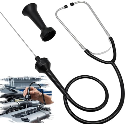 Professional Mechanics Stethoscope Set – 350mm Metal Probe | Flexible Vinyl Tubing for Engine & Cylinder Noise Diagnosis