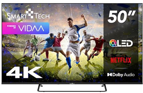 Smart Tech TV QLED 4K UHD 50' (126 cm) 50QV02K VIDAA TV- 3xHDMI - 2xUSB - HDR 10 - Dolby Audio