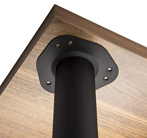 4er Set SO-TECH® Tischbeine/Höhe 710 mm/Höhenverstellbar/Ø 60 mm/SCHWARZ/Tragkraft bis 75Kg je Fuß/Schreibtischbeine Möbelbeine Tischfüße