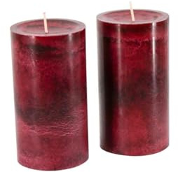 Högkvalitativa trendljus (SafeCandle) – adventstridsljus/stumljus/ljus jul (gastrot, stor & bredd: Höjd 13 cm/Ø 7 cm – 2 stycken)