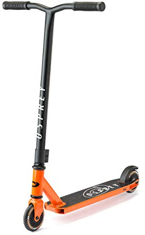 Osprey Stunt Scooter | for Boys Girls Kids and Adults, Kick T-Bar Street Pro 360 Spin Scooter with ABEC 5 Bearings and Ergonomic Handlebars, Multiple Colours, Orange