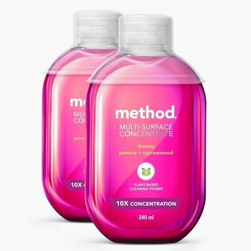 Method All Purpose Cleaner, Concentrated, Dreamy, Jasmine & Cypresswood fragrance, 2X 240ml (Pack of 2)