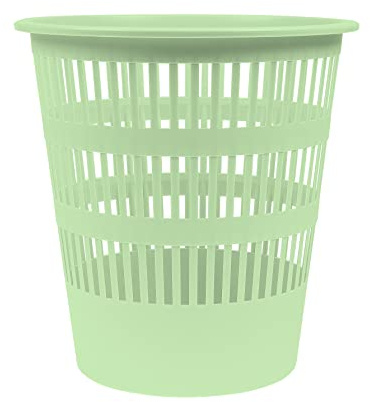 DONAU Abfallkorb Papierkorb Mülleimer 12 Liter/Grün Pastellfarbe/Kunststoff/Für Büro Küche Stabil Ökologisches PP-Produkt Rissbeständig/ 1 Stück