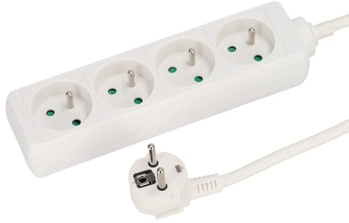 EDO, Barrette de Connexion - Logan White 4-Fold Cable Type E French 5m, Barrette de Connexion 5m, Barrette de Connexion 4-Fold, Barrette de Connexion 5m multiprise rallonge EDO777556