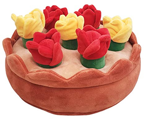 Kobeleen Hunde-Kauspielzeug für Aggressive Kauer, Haustier-Plüschtier, Blumen-Schnupftabak-Spielzeug, weiches Beißspielzeug, niedliche Hunde, Quietschspielzeug, Heimtierbedarf