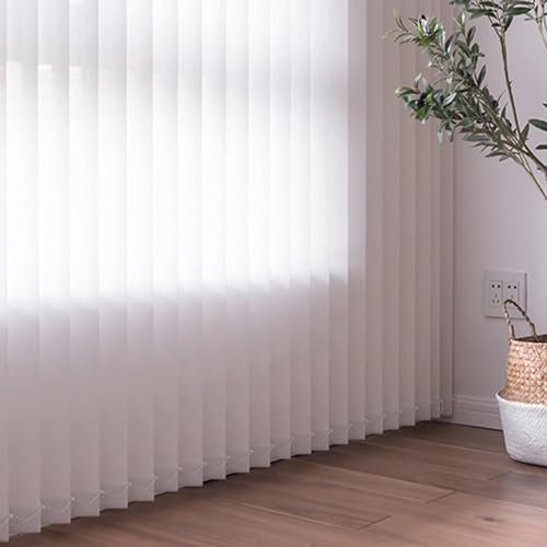 FENGSHOUU Lamellgardin, 50 % mörkläggningspersienn, rumsmörkläggande, komplett set, vertikal persienn, ogenomskinlig ljusgenomsläpplig dörr, fönster, lameller, persienn, skjutgardin, bredd x höjd (70