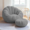 AlCEBYRE Sitzsack Gaming Bezug - Bean Bag Chair önhe Füllung für Erwachsene, Schaumstoff Füllung-Perfekt zum Relaxen im Wohnzimmer oder Schlafzimmer 85 x 65 x 65cm,Grau