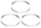 sourcing map Lot de 3 anneaux à tartelettes en acier inoxydable perforés de 17 cm pour pâtisserie, dessert, mousse, gâteau rond anti-adhésif pour la maison, la cuisine, la nourriture, le fromage