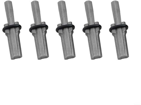 Herramientas de cuña de división de piedra para roca eficiente y separación de hormigón, paquete de 5 cuñas de acero resistentes (16 x 105 mm)